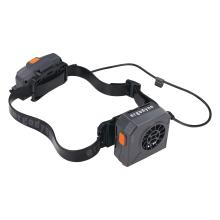 Hard hat fan kit assembled with strap