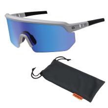Blue mirror Safety glasses with a microfiber cleaning bag