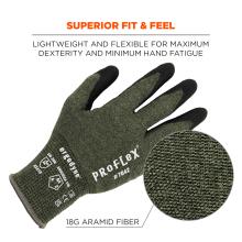 Superior fit and feel: lightweight and flexible for maximum dexterity and minimum hand fatigue. 18G aramid fiber. 