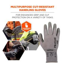 Multipurpose cut-resistant handling gloves: for enhanced grip and cut protection on a variety of tasks. Touchscreen friendly. 