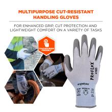 Multipurpose cut-resistant handling gloves: for enhanced grip, cut protection and lightweight comfort on a variety of tasks. Touchscreen friendly. 