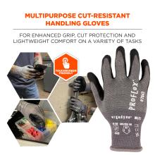 Multipurpose cut-resistant handling gloves: for enhanced grip, cut protection and lightweight comfort on a variety of tasks. touchscreen friendly