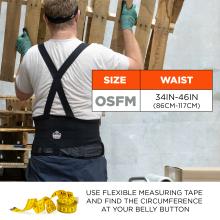 Size chart: One size fits most, waist sizes 34 inches (86cm) to 46 inches (117cm). Use flexible measuring tape and find the circumference at your belly button
