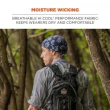 Moisture wicking: breathable hi cool performance fabric keeps wearers dry and comfortable.