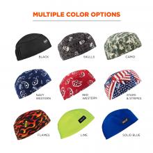 multiple color options: black, skulls, camo, navy western, red western, stars and stripes, flames, lime, solid blue image 4