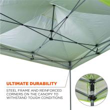 Ultimate durability: steel frame and reinforced corners on the canopy to withstand tough conditions