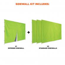 Sidewall kit includes one zippered sidewall and 3 standard sidewalls