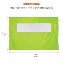 Dimensions: Fits most 10 by 10 foot shelters. 6.5 feet by 9.5