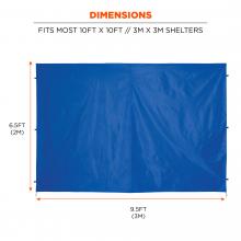 Dimensions: Fits most 10 by 10 foot shelters. 6.5 feet by 9.5