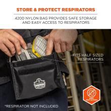 Arsenal 5180 Half Face Respirator Bag - Waist Strap, Hook + Loop