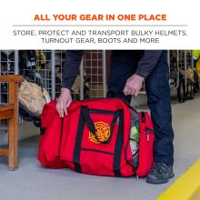 All your gear in one place: store, protect and transport bulky helmets, turnout gear, boots and more