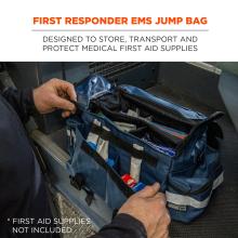 First responder EMS jump bag: designed to store, transport and protect medical first aid supplies. *First aid supplies not included. 