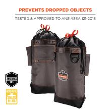 Prevents dropped objects: tested & approved to ANSI/ISEA 121-2018. Max. Load capacity: 20 lbs/9.1 kg. ANSI/ISEA 121 compliant. 