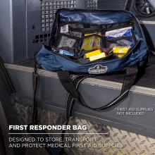 First responder bag: designed to store, transport and protect medical first aid supplies. *First aid supplies not included. 