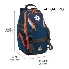 Size chart. 24L (1465ci). 14.5in(37cm) x 5in(23cm) x 20in(51cm)