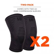 Two-pack: comes with two (2) knee compression sleeves. 