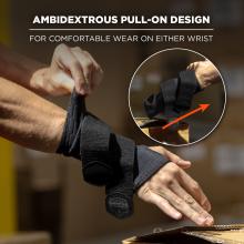 Ambidextrous pull-on design: for comfortable wear on either wrist