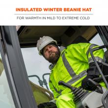 Insulated winter beanie hat. For warmth in mild to extreme cold
