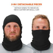 2-1 detachable pieces: detach ends to wear as neck gaiter or skull cap .