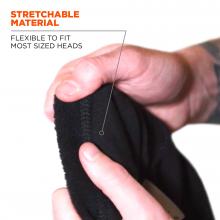 Stretchable material: flexible to fit most size heads