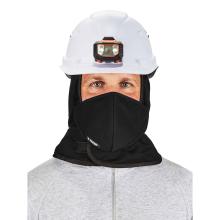 Balaclava on model under hard hat