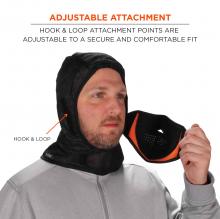Adjustable attachment: hook & loop attachment points are adjustable to a secure and comfortable fit. 