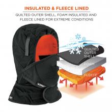 Insulated & fleece lined: quilted outer shell, foam insulated and fleece lined for extreme conditions