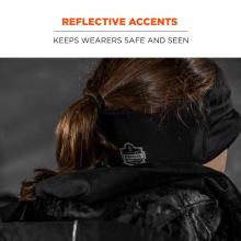 Reflective accents: keeps wearers safe and seen