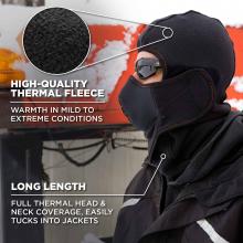 High-quality thermal fleece: warmth in mild to extreme conditions. Long length: full thermal head & neck coverage, easily tucks into jackets