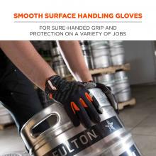 Smooth surface handling gloves: for sure-handed grip and protection on a variety of jobs