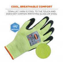 Cool, breathable comfort: Tenalux yarn is cool to the touch and does not contain irritating glass or steel.