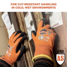 For cut-resistant handling in cold, wet, environments