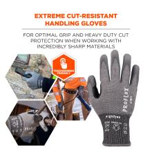 Extreme cut-resistant handling gloves: for optimal grip and heavy duty cut protection when working with incredibly sharp materials. Touchscreen friendly. 