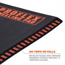 No trips or falls: beveled edges and orange warning stripes prevent a tripping hazard