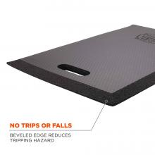 No trips or falls: Beveled edge reduces tripping hazard