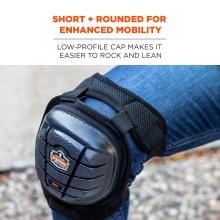 Short and rounded for enhanced mobility: low-profile cap makes it easier to rock and lean