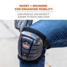 Short and rounded for enhanced mobility: low-profile cap makes it easier to rock and lean. 