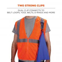 two strong clips: dual clip connects to belt loops, tool belts, d-rings and more image 4