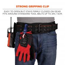 strong gripping clip: easy to open but stays firmly closed on gear. fits around standard tool belts up to 2in/5cm image 4