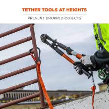 Tether tools at heights: prevent dropped objects