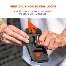 Vertical & horizontal loops: for secure all-day attachment to belts or harnesses.