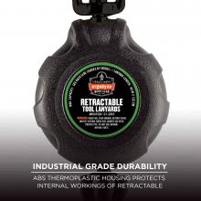 Industrial grade durability: ABS thermoplastic housing protects internal workings of retractable