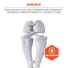 durable: non-conductive and temperature-resistant materials, break strength: 12.5lbs // 5.7kg. non-conductive