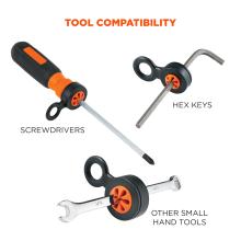 Tool compatibility with screwdrivers, hex keys, and other small tools