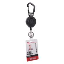 ID Badge Reel caribiner with ID card attached