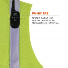 FR Mic Tab: Single radio mic tab made from FR modacrylic material