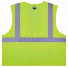 8256Z S/M Lime Class 2 Self-Extinguishing Hi-Vis Safety Vest image 2