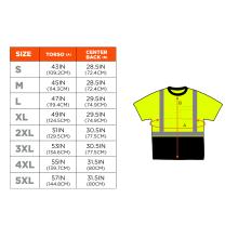 Size Chart for sizes S-5XL. View size chart before the size selector for better screen reader experience. 