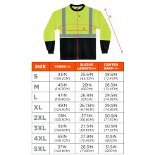 Size Chart for sizes S-5XL. View size chart before the size selector for better screen reader experience. 