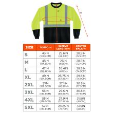 Size Chart for sizes S-5XL. View size chart before the size selector for better screen reader experience. 